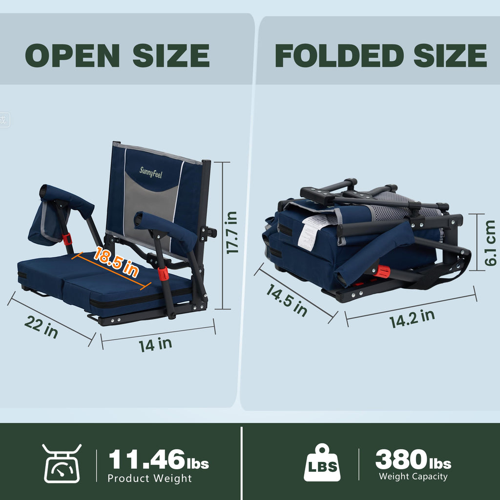 Folding Stadium Seats with Back Support and Cushion R702646