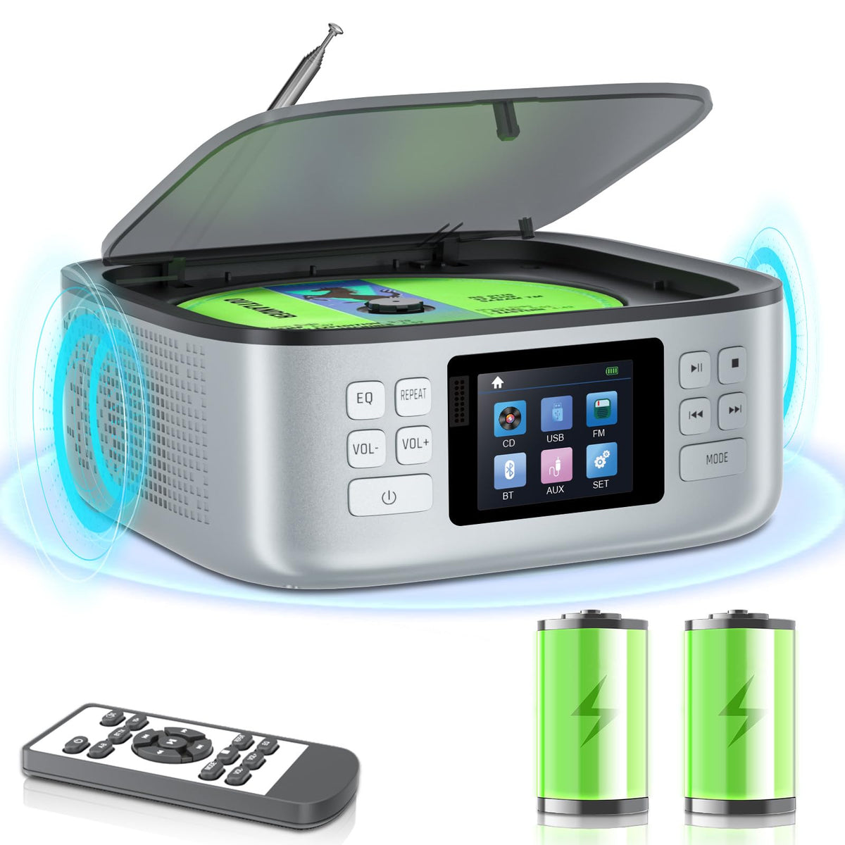 Portable CD Player with Bluetooth and LCD Screen S73112