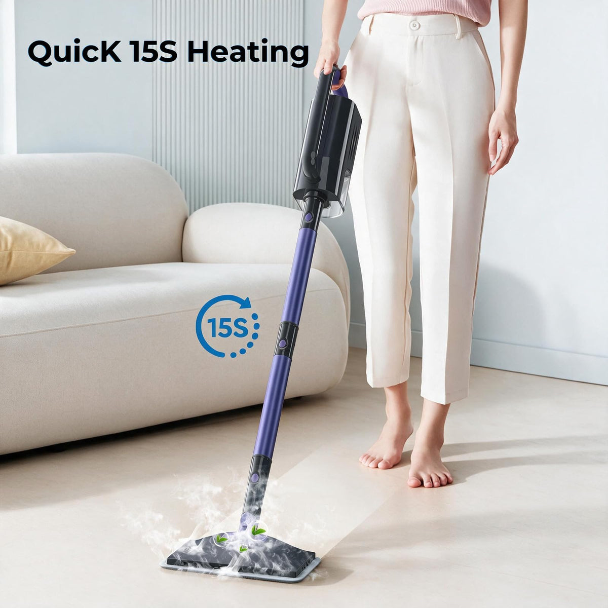 6-in-1 Lightweight Steam Mop with 23FT Cable G5902