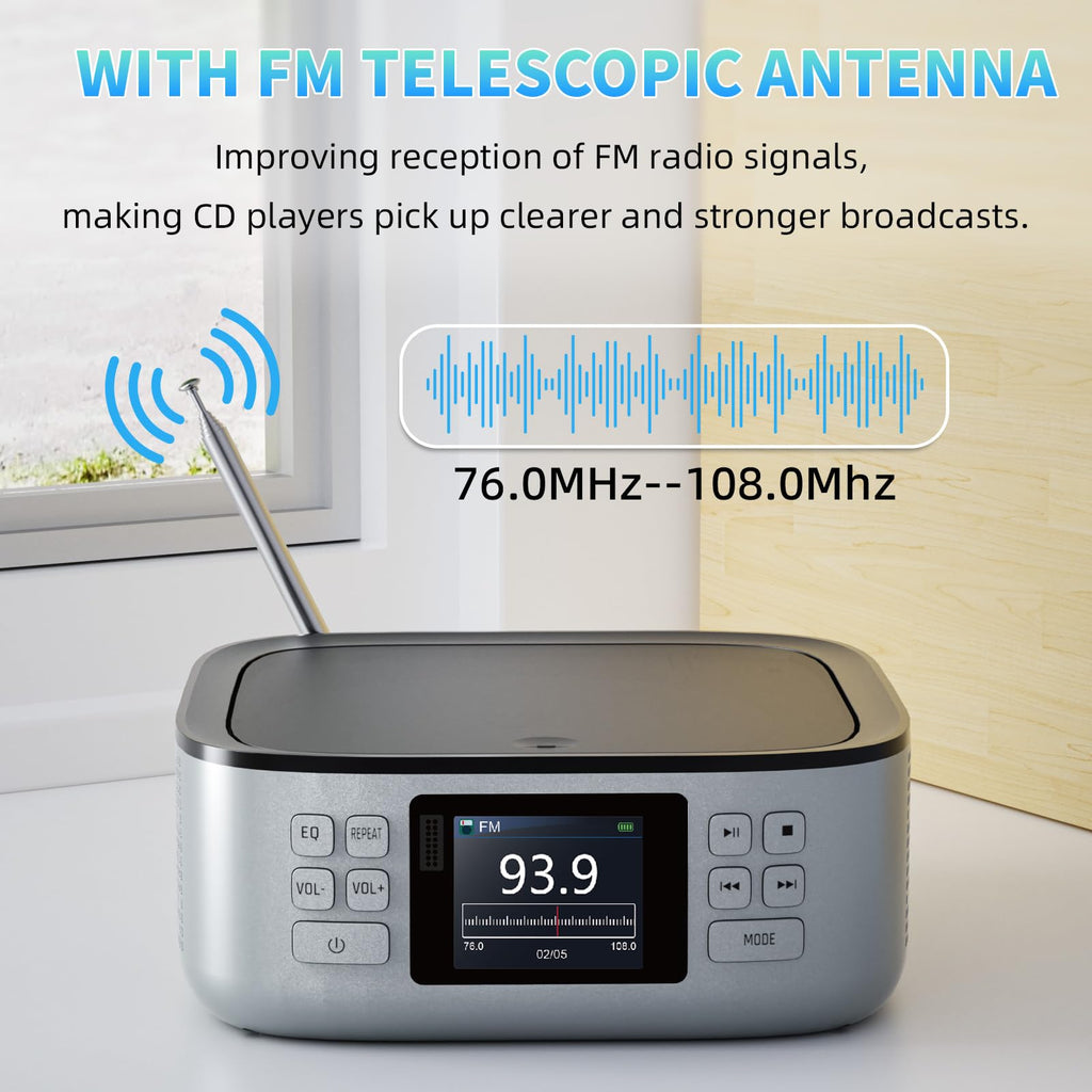 Portable CD Player with Bluetooth and LCD Screen S73112