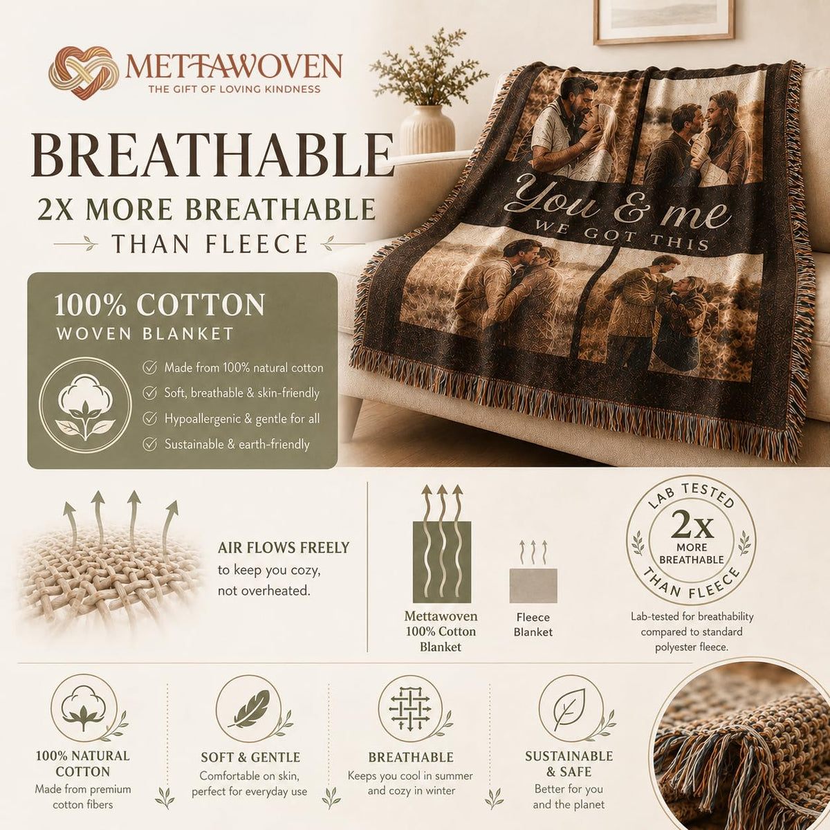 Cotton Throw Blanket H719