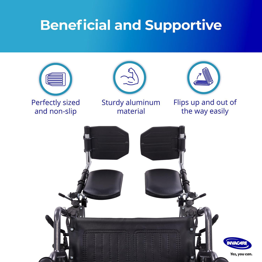 Adjustable Aluminum Wheelchair Elevating Legrest with Padded Calf Support H713881