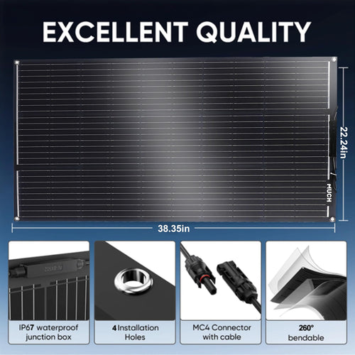 200W Flexible Solar Panel Kit 12V Mono 30A PWM Controller K927