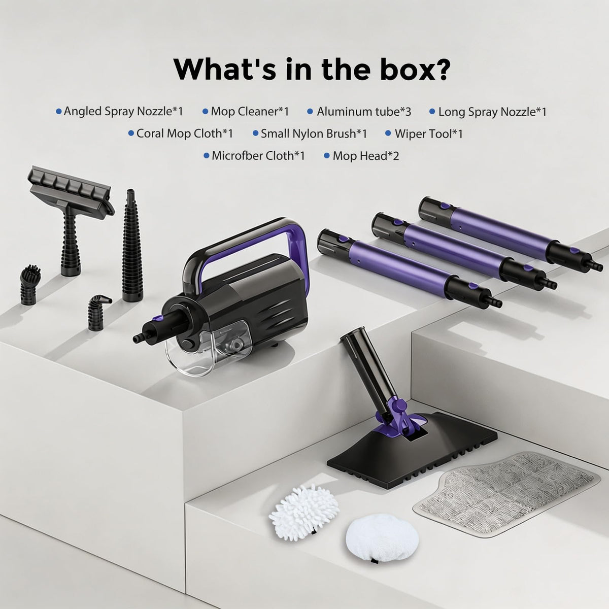 6-in-1 Lightweight Steam Mop with 23FT Cable G5902