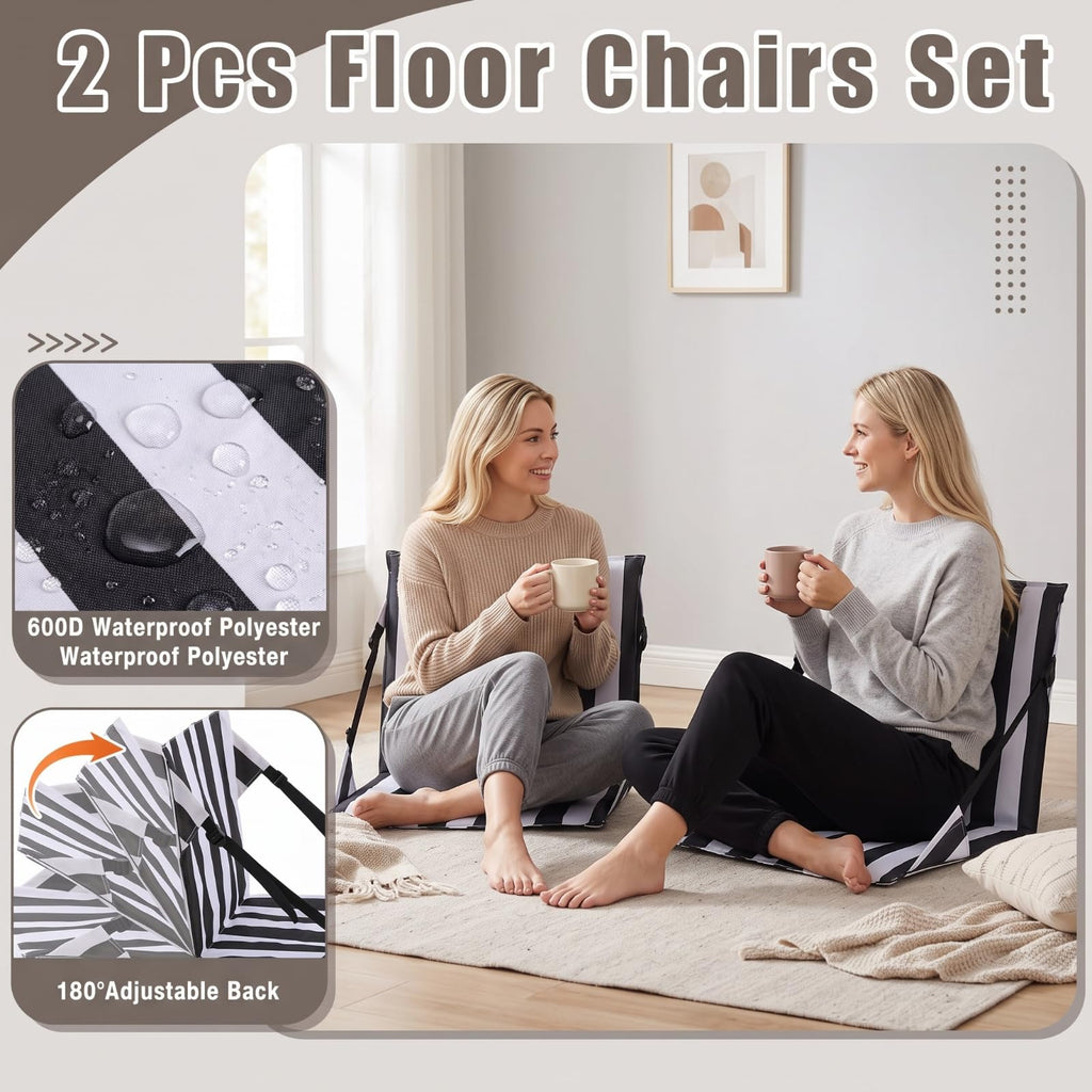 2 Pcs Foldable Stadium Bleacher Seat F636155
