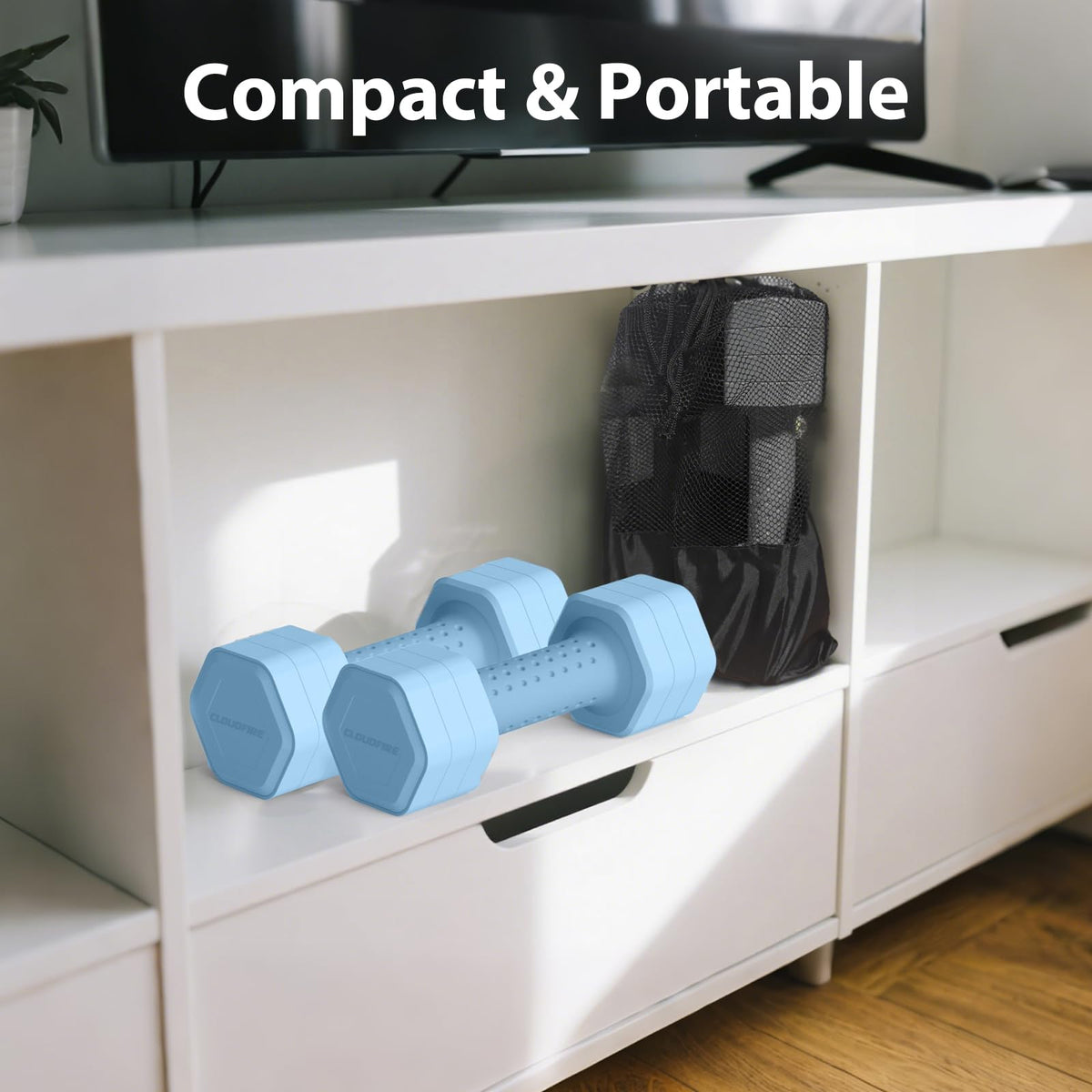 Adjustable 4 in 1 Dumbbell Set of 2, 5 lb K47441