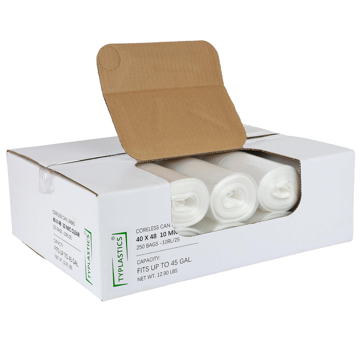 Clear 40-45 Gallon Trash Can Liners A964729