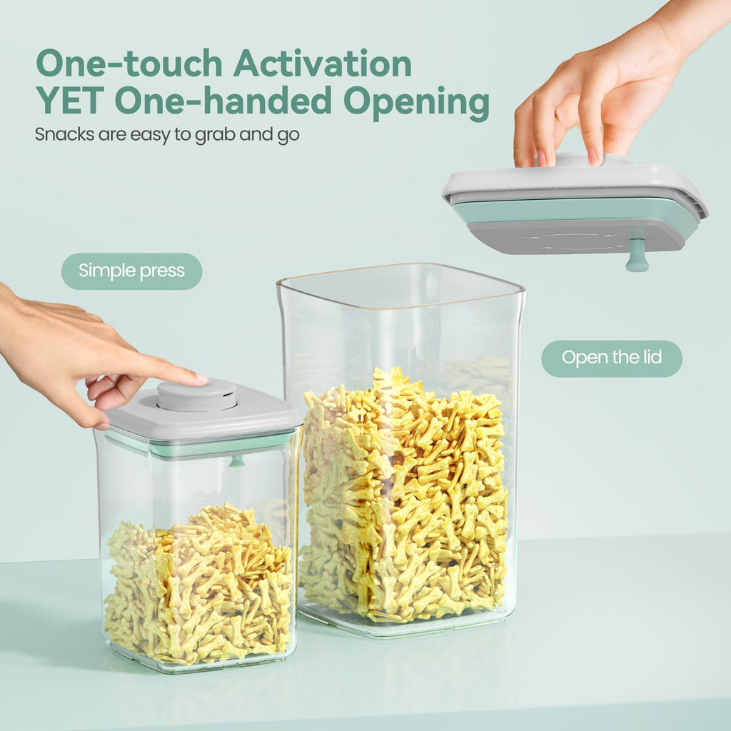 Airtight Treat Jar Container 2PC BPA-Free Z1022