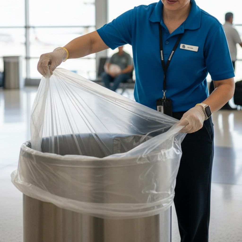 Clear 40-45 Gallon Trash Can Liners A964729