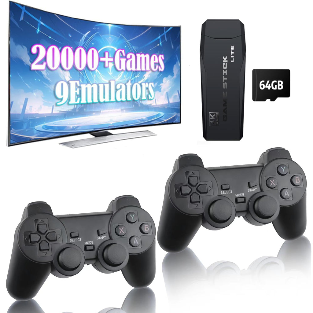 Retro Game Console Plug and Play 4K HDMI 15 Classic Emulators Dual 2.4G Wireless Controllers G155
