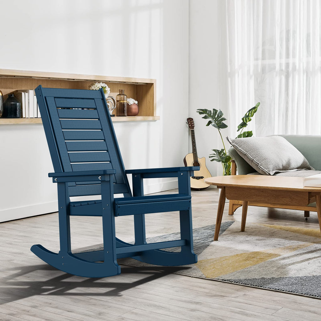 Oversized Outdoor Rocking Chairs Set of 2 Blue K930749