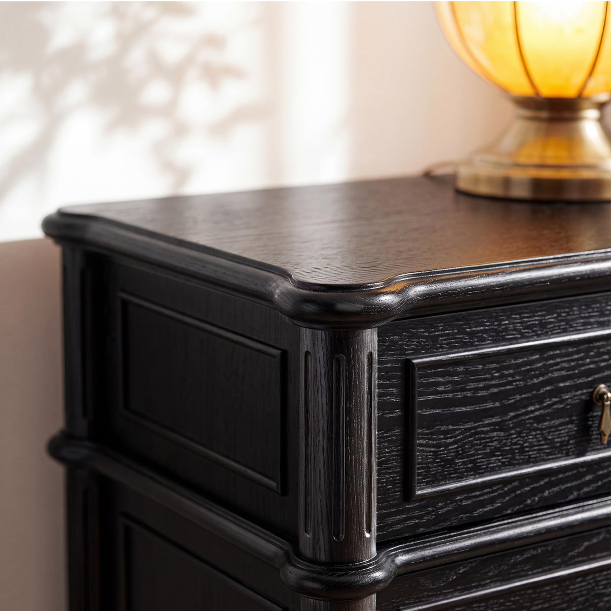 63" 9-Drawer Wood Dresser with Power Outlet, Black D651873