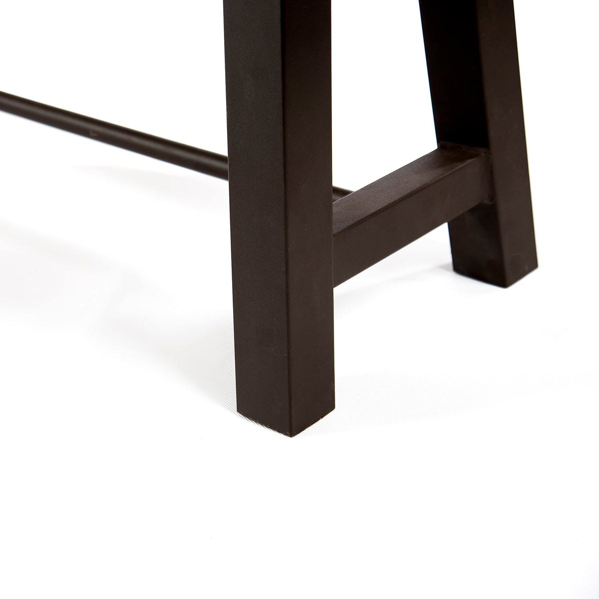 Acacia Wood Outdoor Bench with Metal Accents U807394