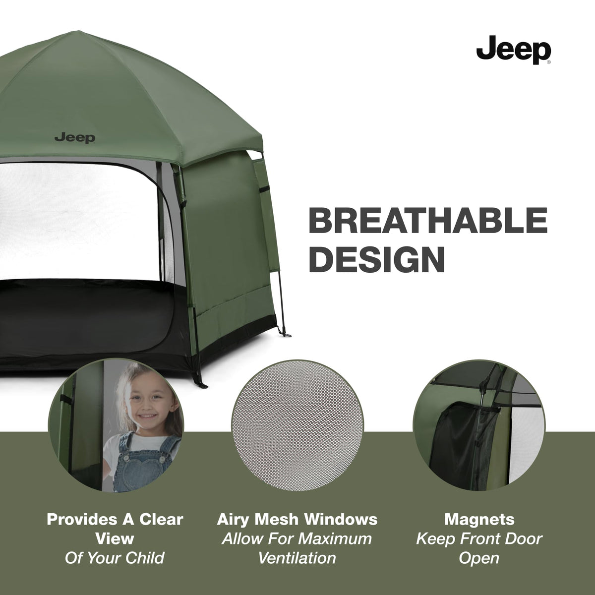 Olive Green Pop-Up Play Yard V9438