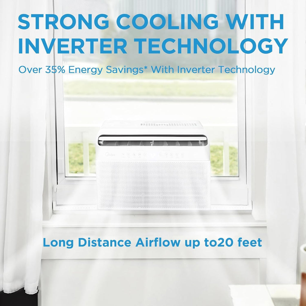 12,000 BTU U-Shaped Smart Inverter Window Air Conditioner L68838