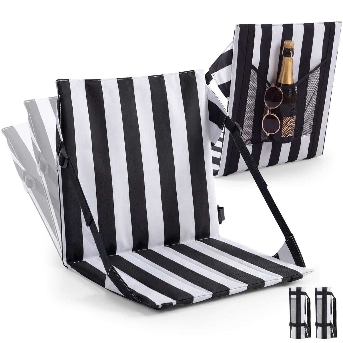 2 Pcs Foldable Stadium Bleacher Seat F636155
