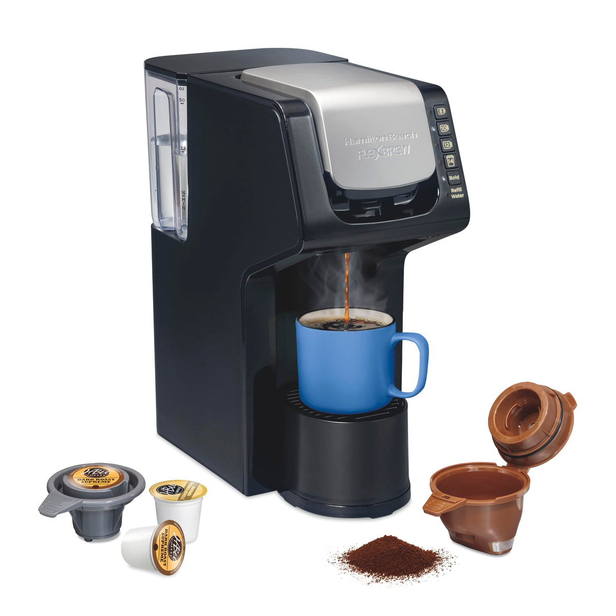 Single-Serve Coffee Maker with Removable Reservoir, Black G411