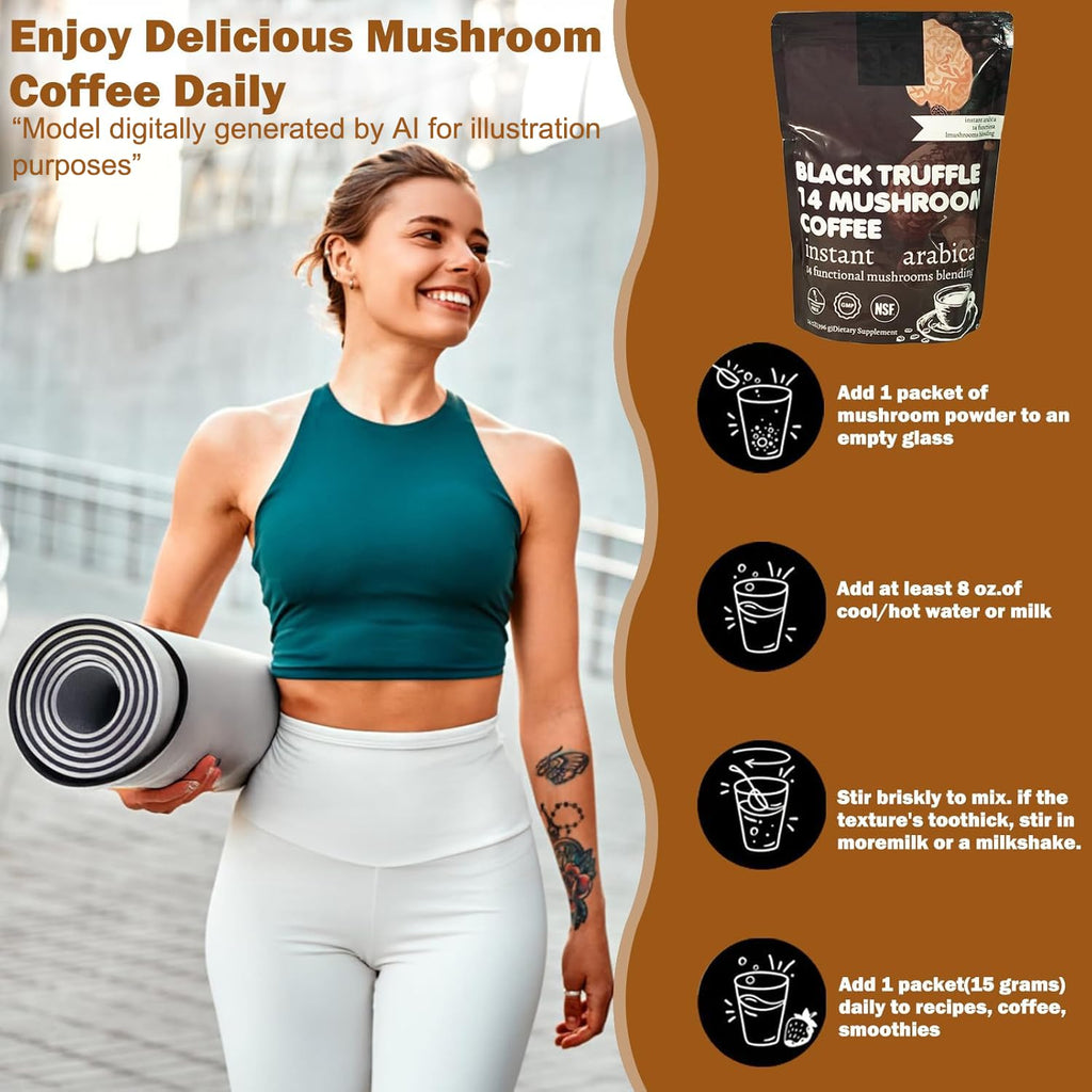 14 in 1 Mushroom Coffee Medium Roast Instant 396g U129188