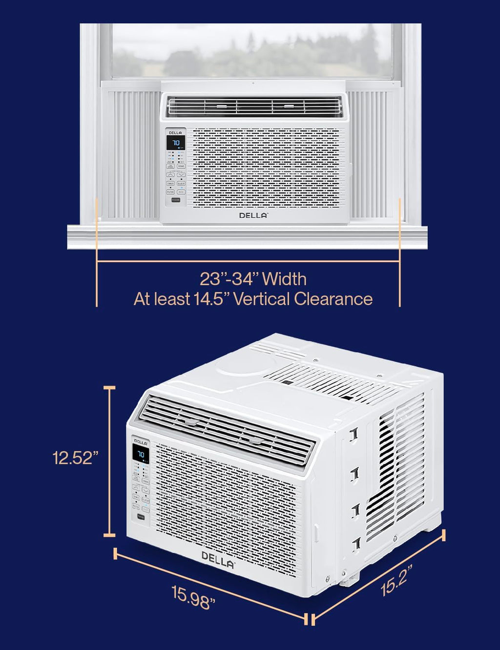 6000 BTU Window Air Conditioner with Dehumidifier and Fan H116004