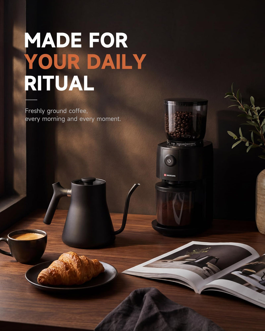 Electric Burr Coffee Grinder with 38 Grind Settings, Black S129