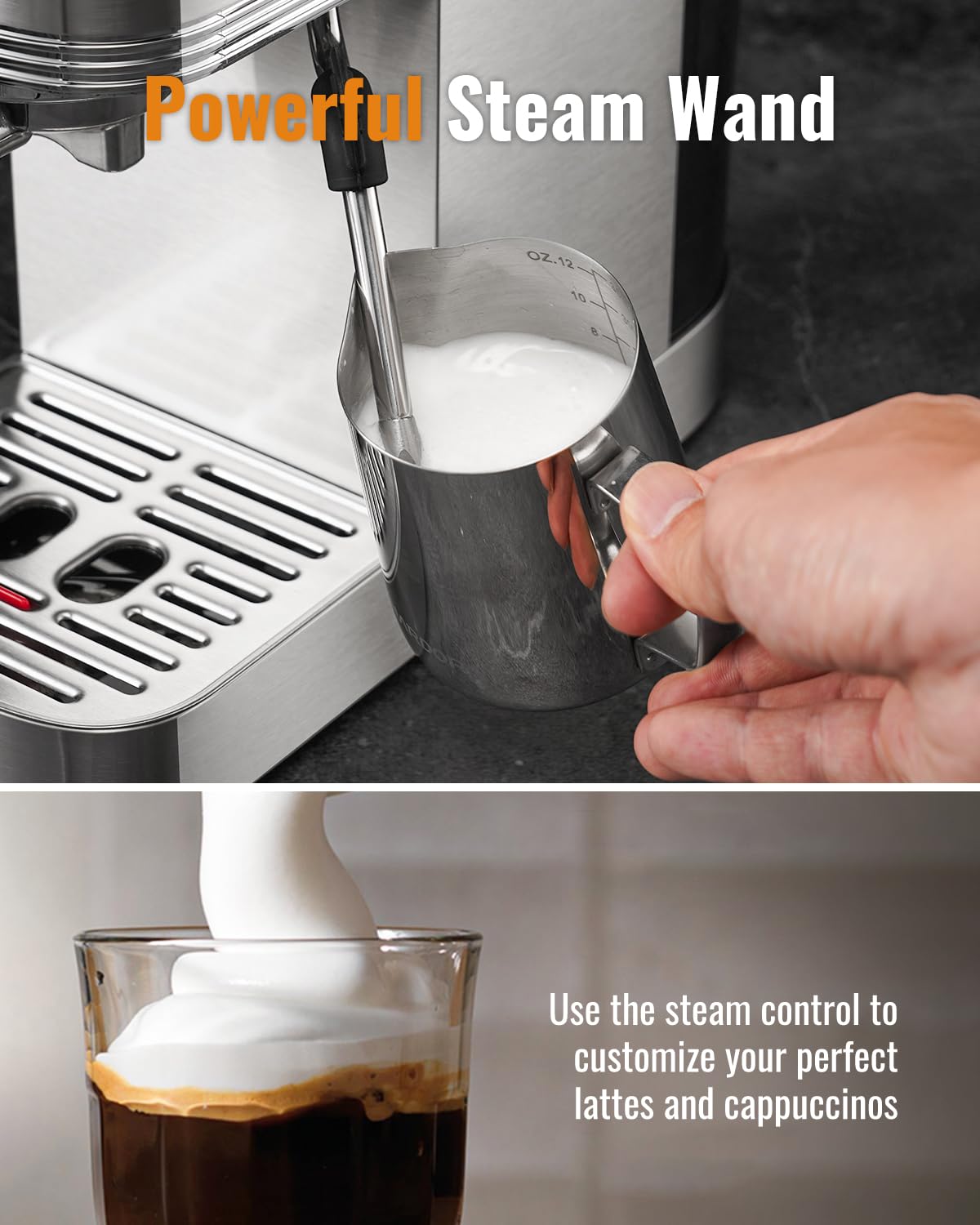 20 Bar Espresso Machine with Milk Frother and Touchscreen P382860