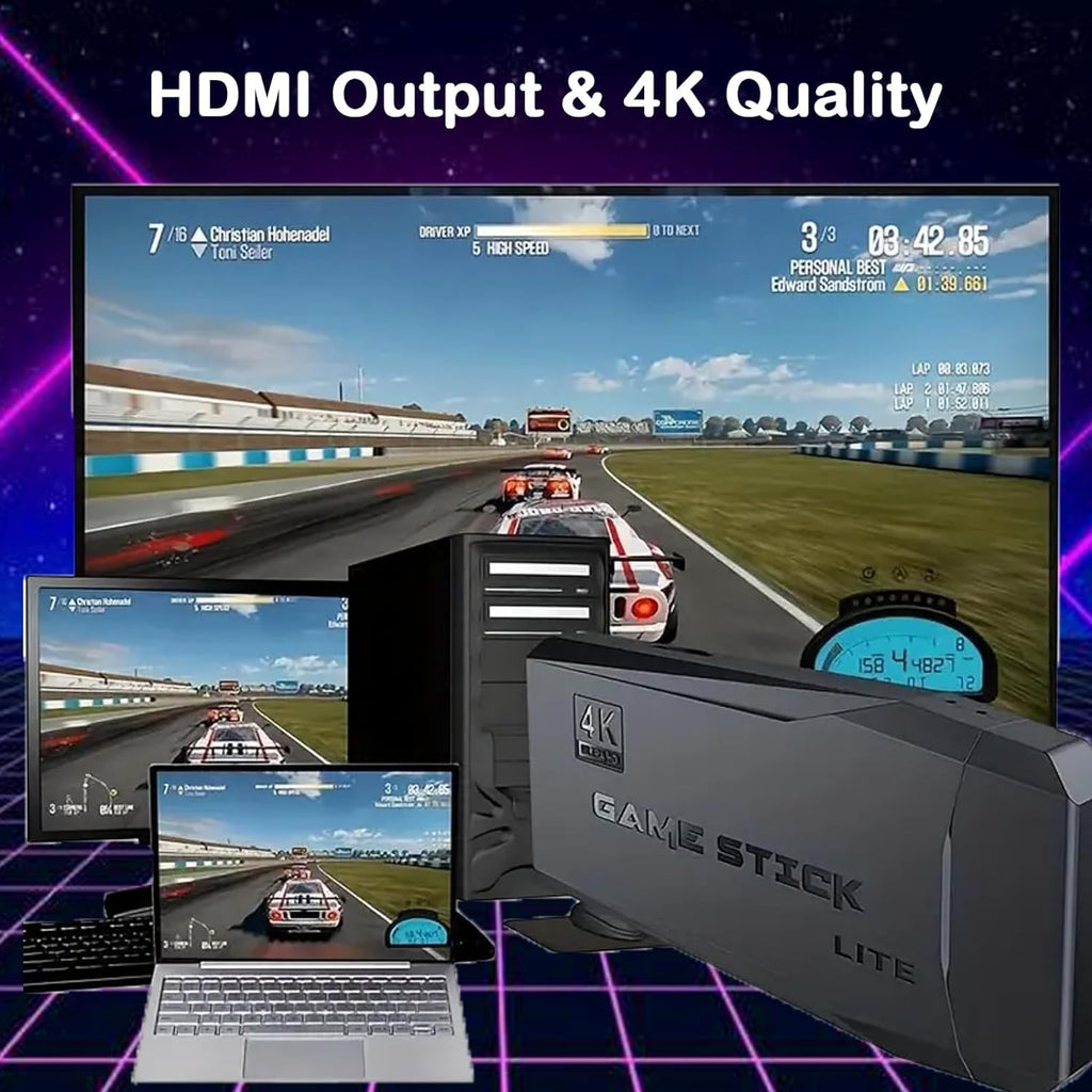 Retro Game Console Plug and Play 4K HDMI 15 Classic Emulators Dual 2.4G Wireless Controllers G155