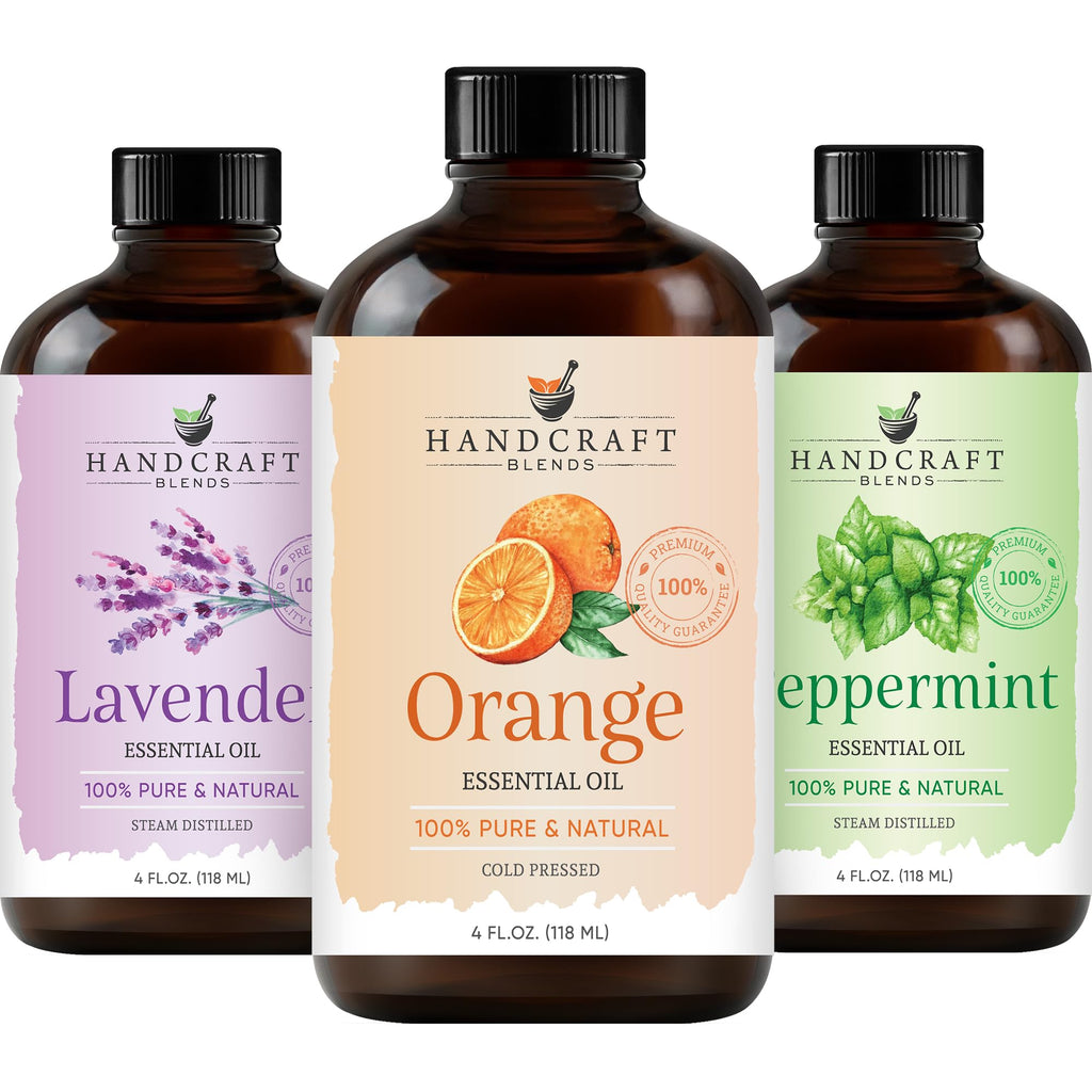 100% Pure & Natural Orange, Lavender, Peppermint Essential Oil Blend 4 Fl. Oz M236