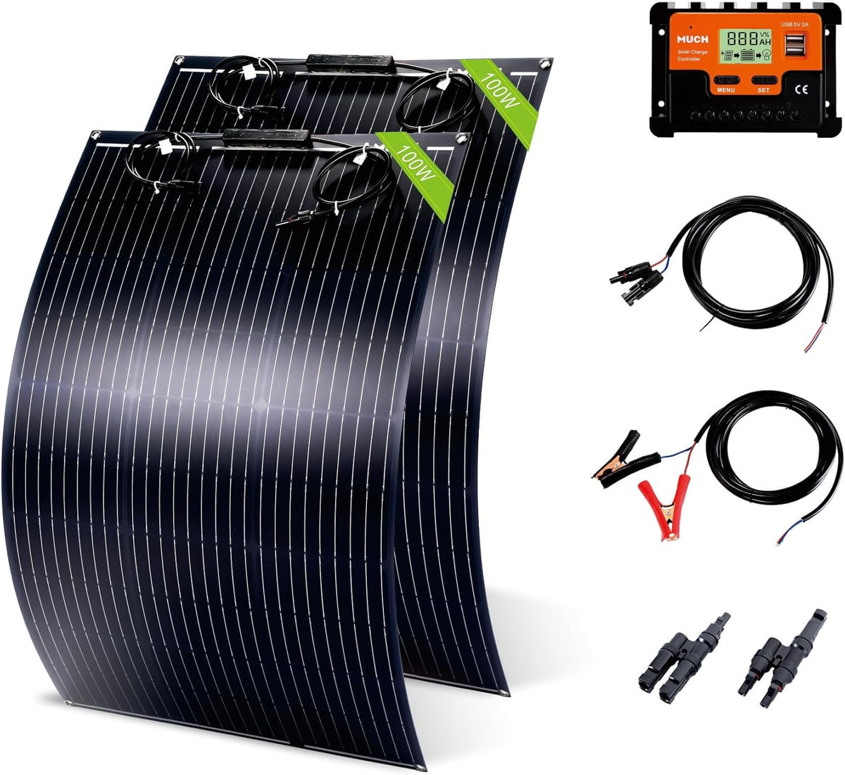 200W Flexible Solar Panel Kit 12V Mono 30A PWM Controller K927