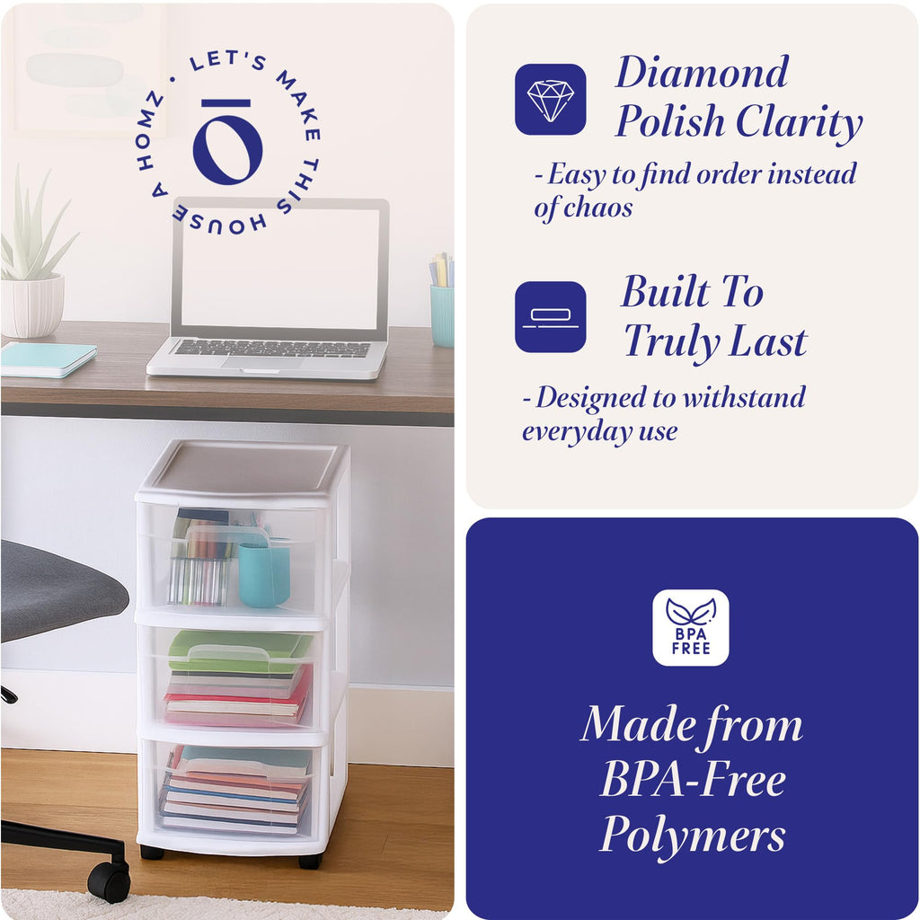 3-Tier Storage Cart with Removable Wheels C266135