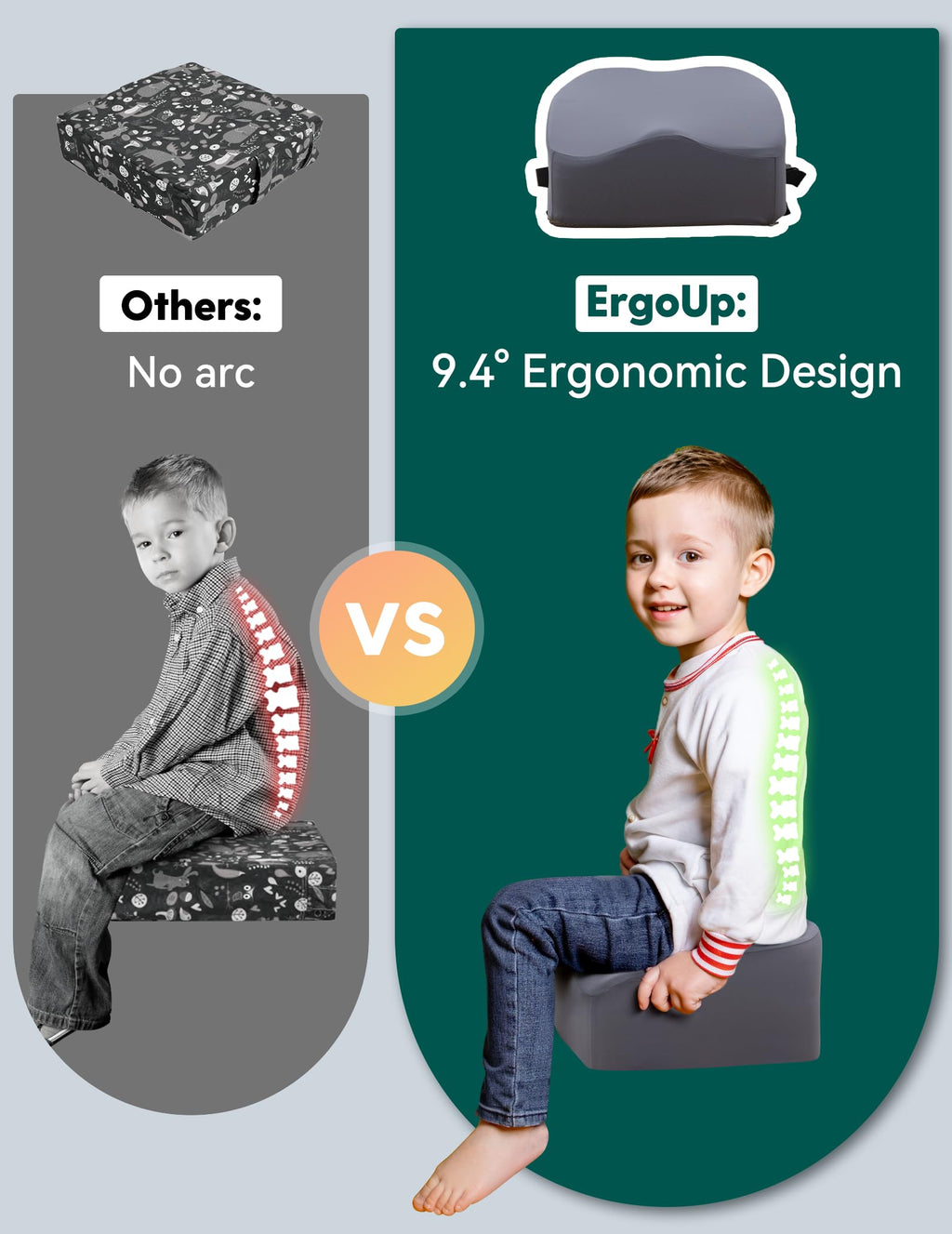 Booster Seat for Kitchen Chair, Dark Grey W37766