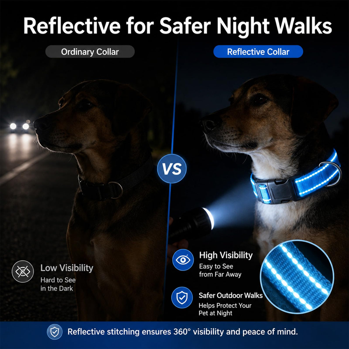 Adjustable Reflective Custom Dog Collar Y553954