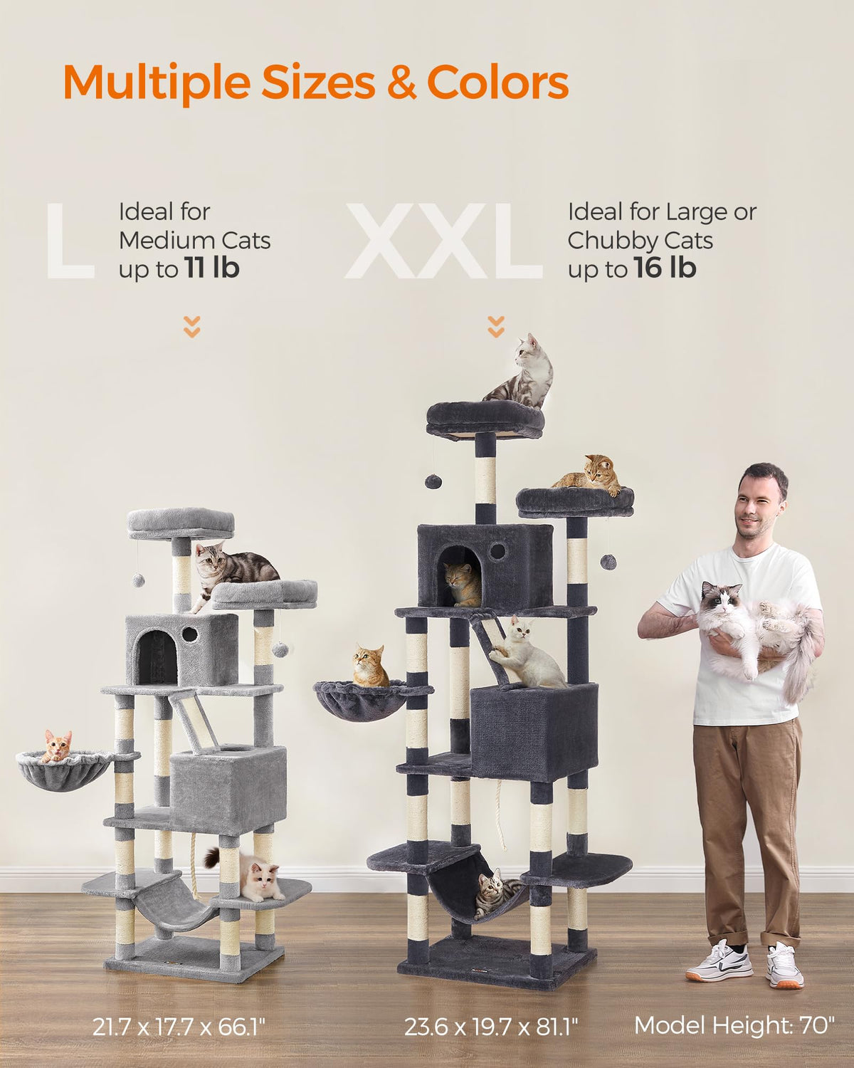 81.1-Inch Multi-Level Cat Tree G3868