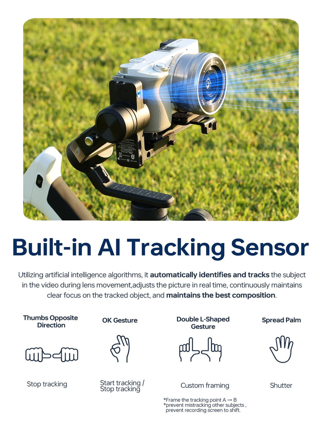 Camera Gimbal with Built-in AI Tracking W57069