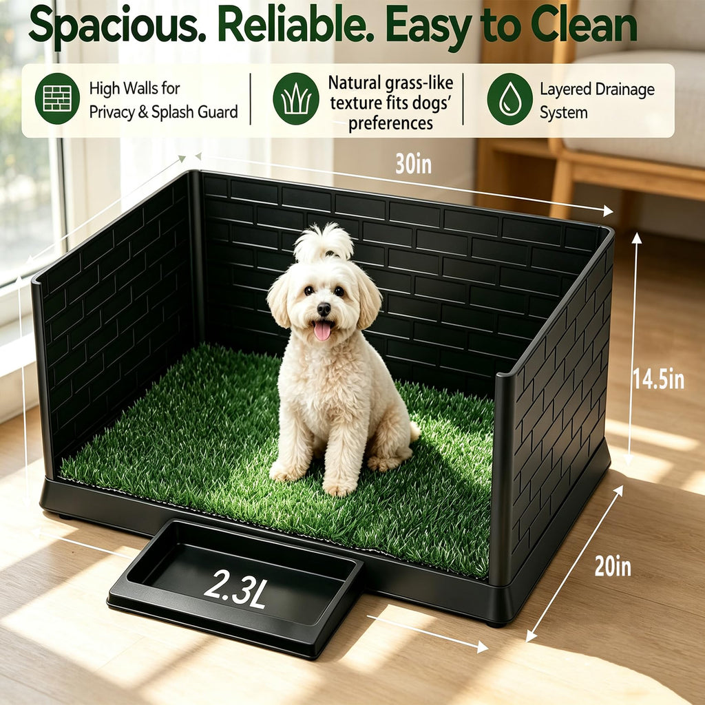 30"×20" Artificial Grass Dog Potty Tray X81197