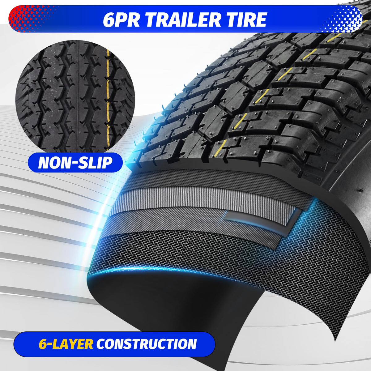 2 Pack 4.80-12 Trailer Tires with 12 inch Rims T5060
