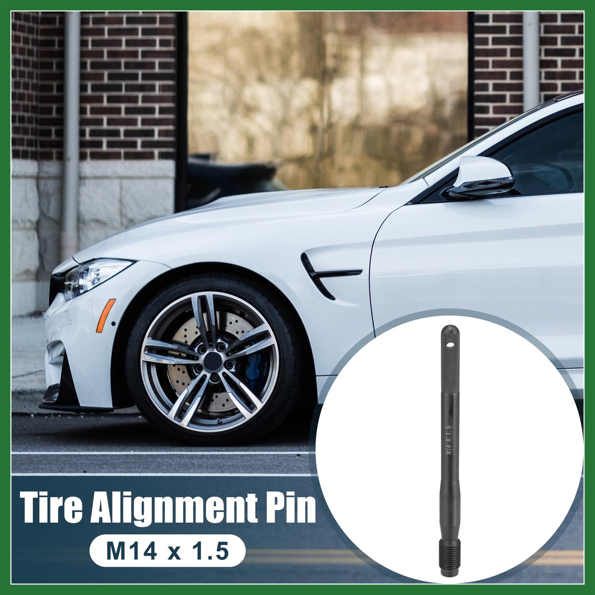 2pcs Black Carbon Steel Wheel Hangers Alignment Pin M14x1.5 K7778