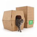 10 Pack Extra Large High Sided Leak Resistant Cardboard Cat Litter Boxes L193455