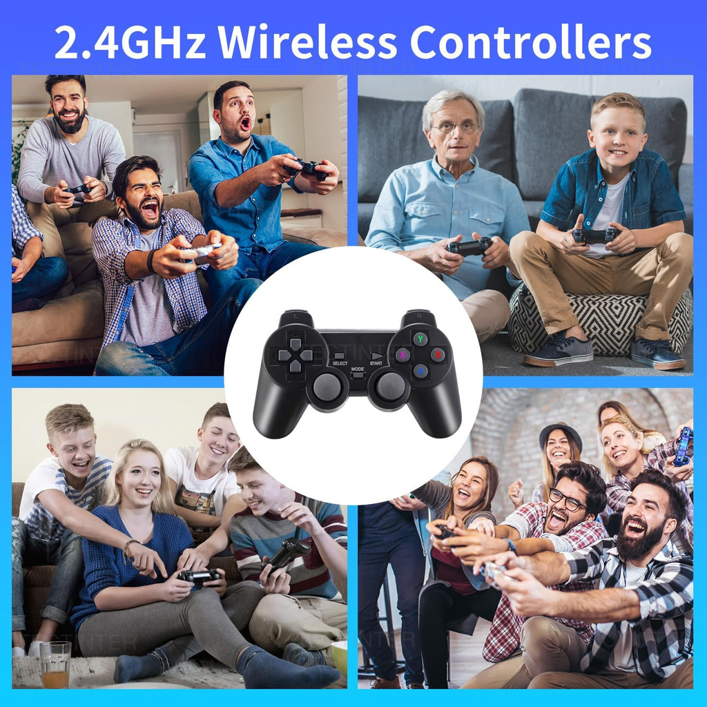 Retro Game Console Plug and Play 4K HDMI 15 Classic Emulators Dual 2.4G Wireless Controllers G155