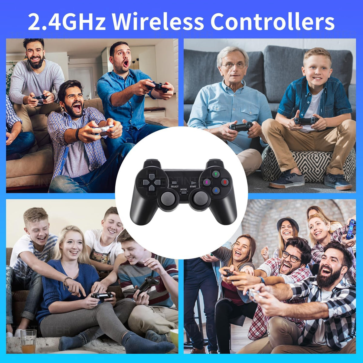 Retro Game Console Plug and Play 4K HDMI 15 Classic Emulators Dual 2.4G Wireless Controllers G155