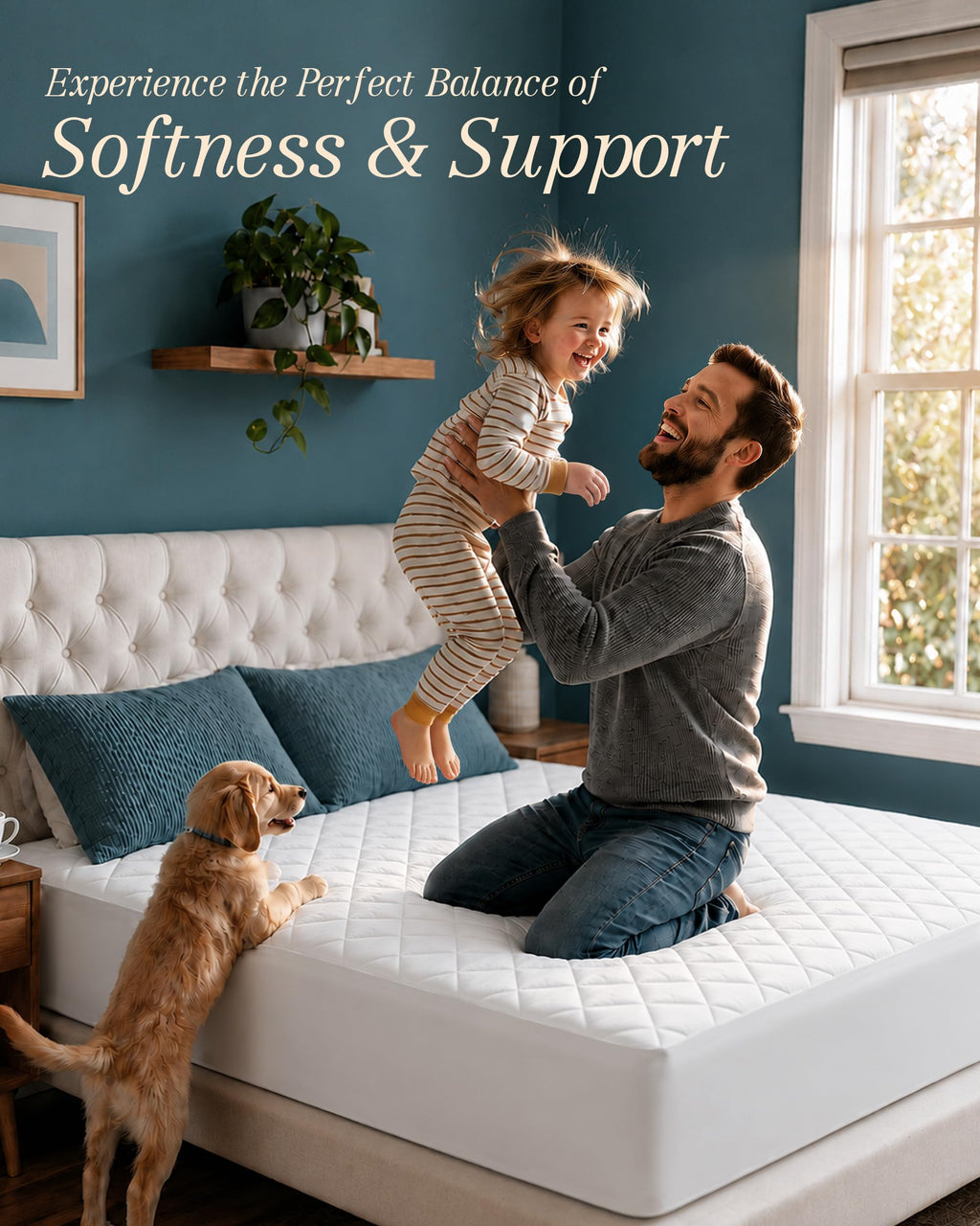 Quilted Mattress Pad with 16" Deep Pocket M2755