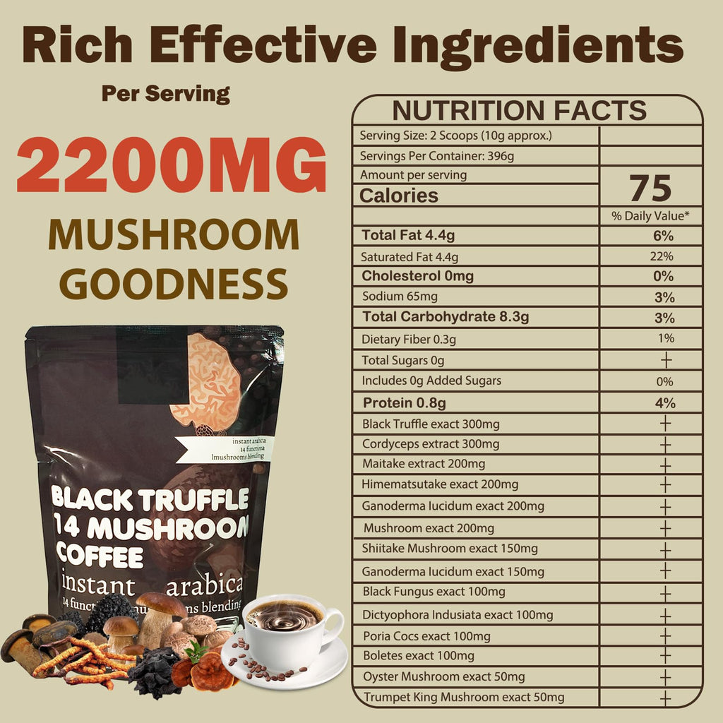 14 in 1 Mushroom Coffee Medium Roast Instant 396g U129188