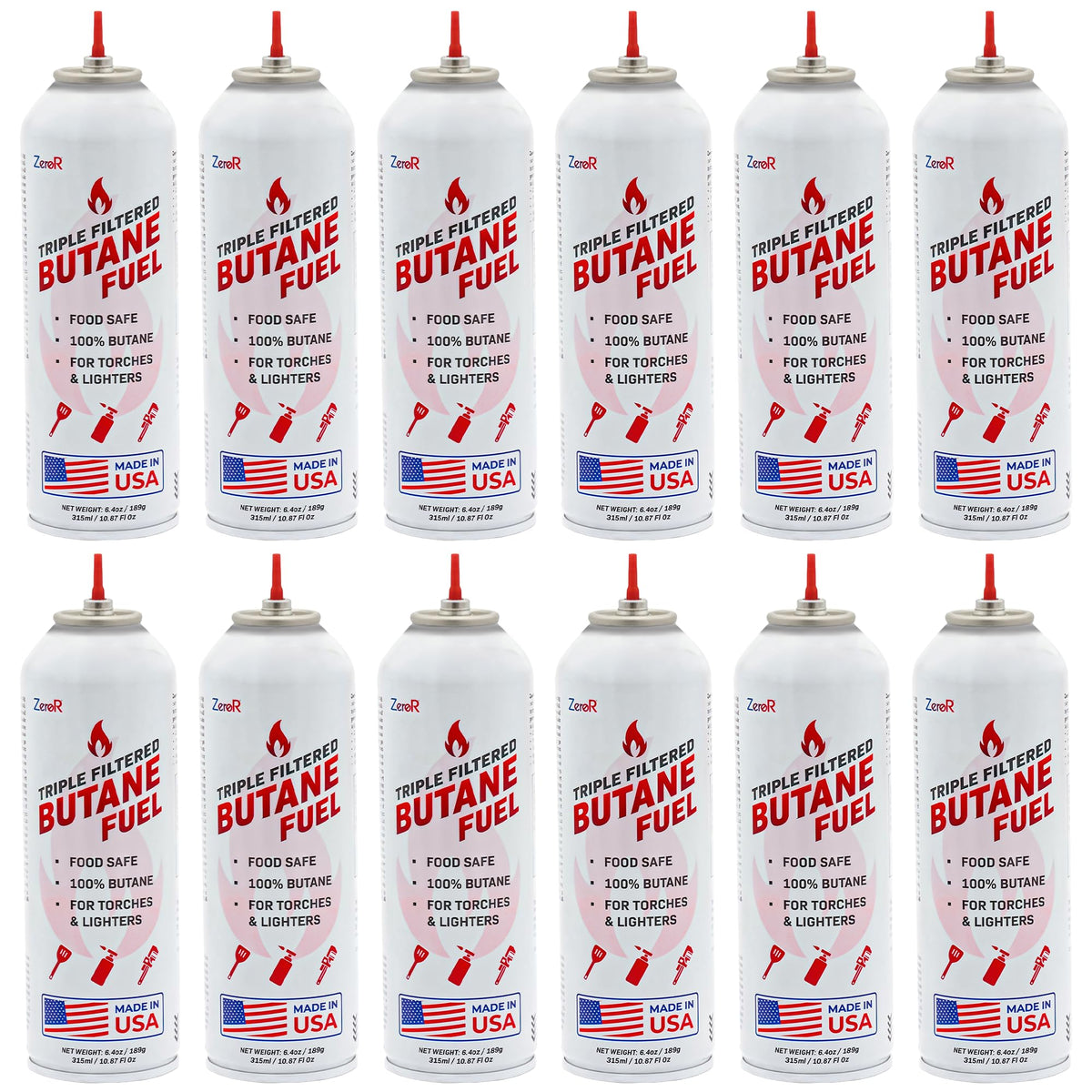 Butane Fuel Refill 10.67 fl oz 12 Cans R38926
