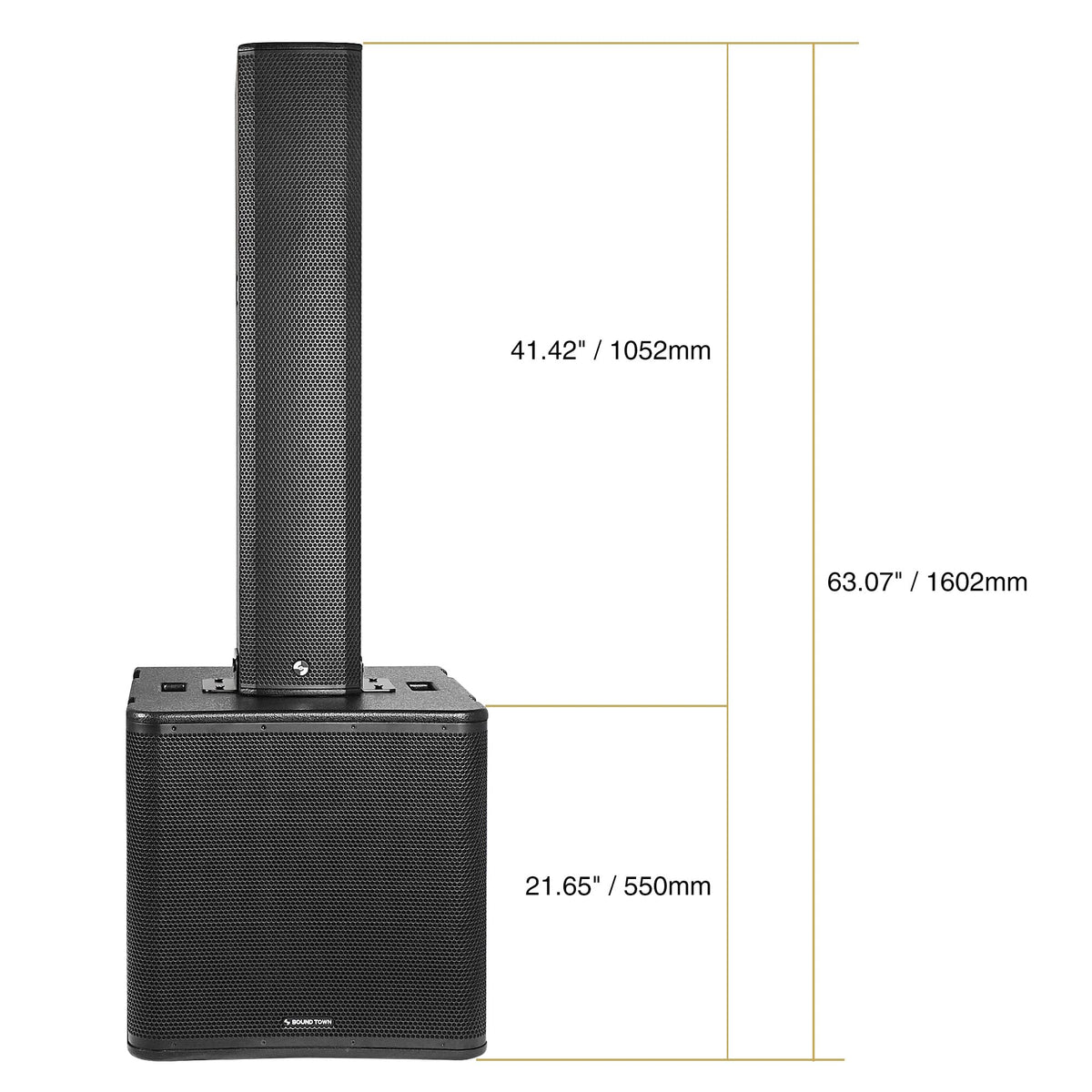 Powered Column Array Speaker System with 18" Subwoofer and Bluetooth H38998