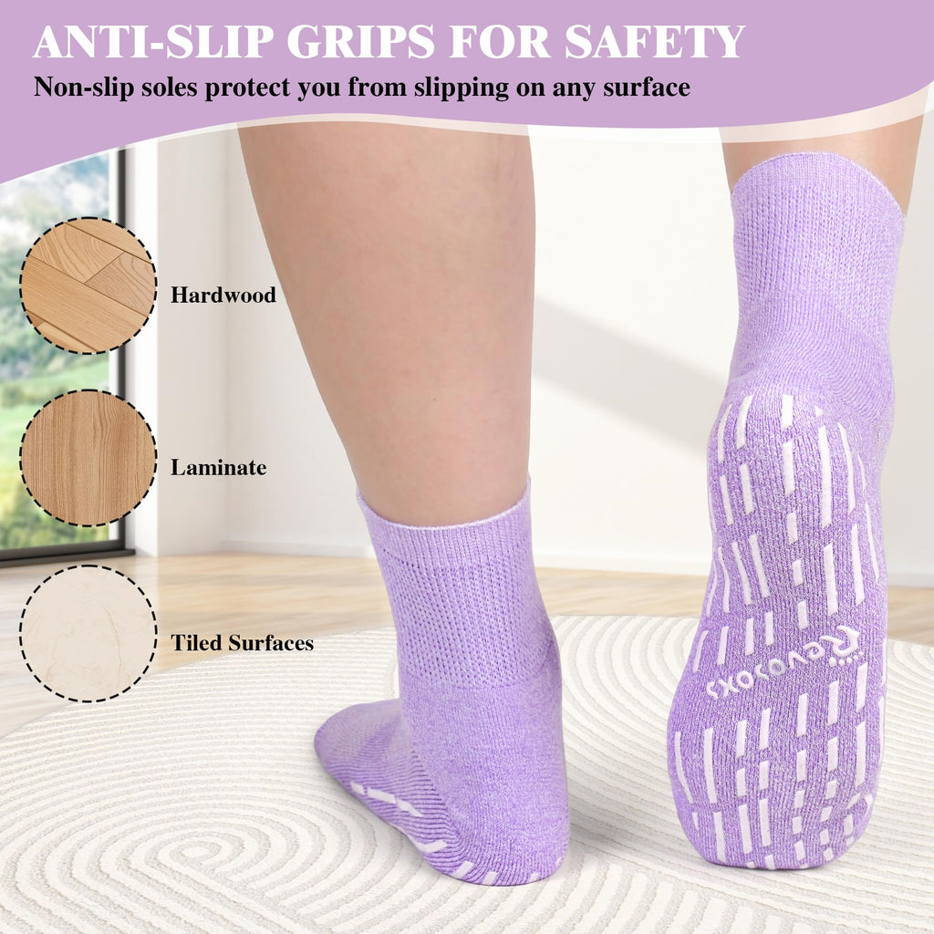 Non Slip Seamless Diabetic Ankle Socks 5 Pairs F8058
