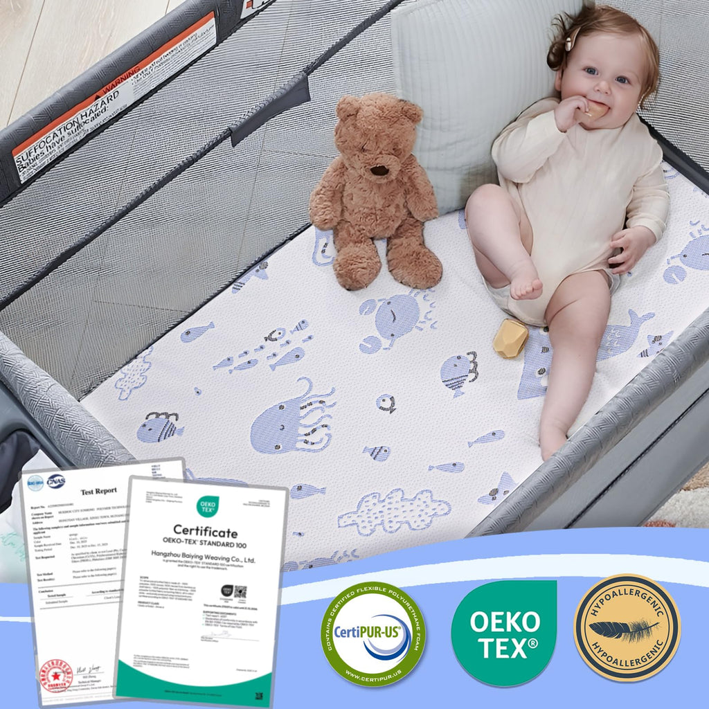 Dual Sided Memory Foam Pack and Play Mattress 38"x26" W343990