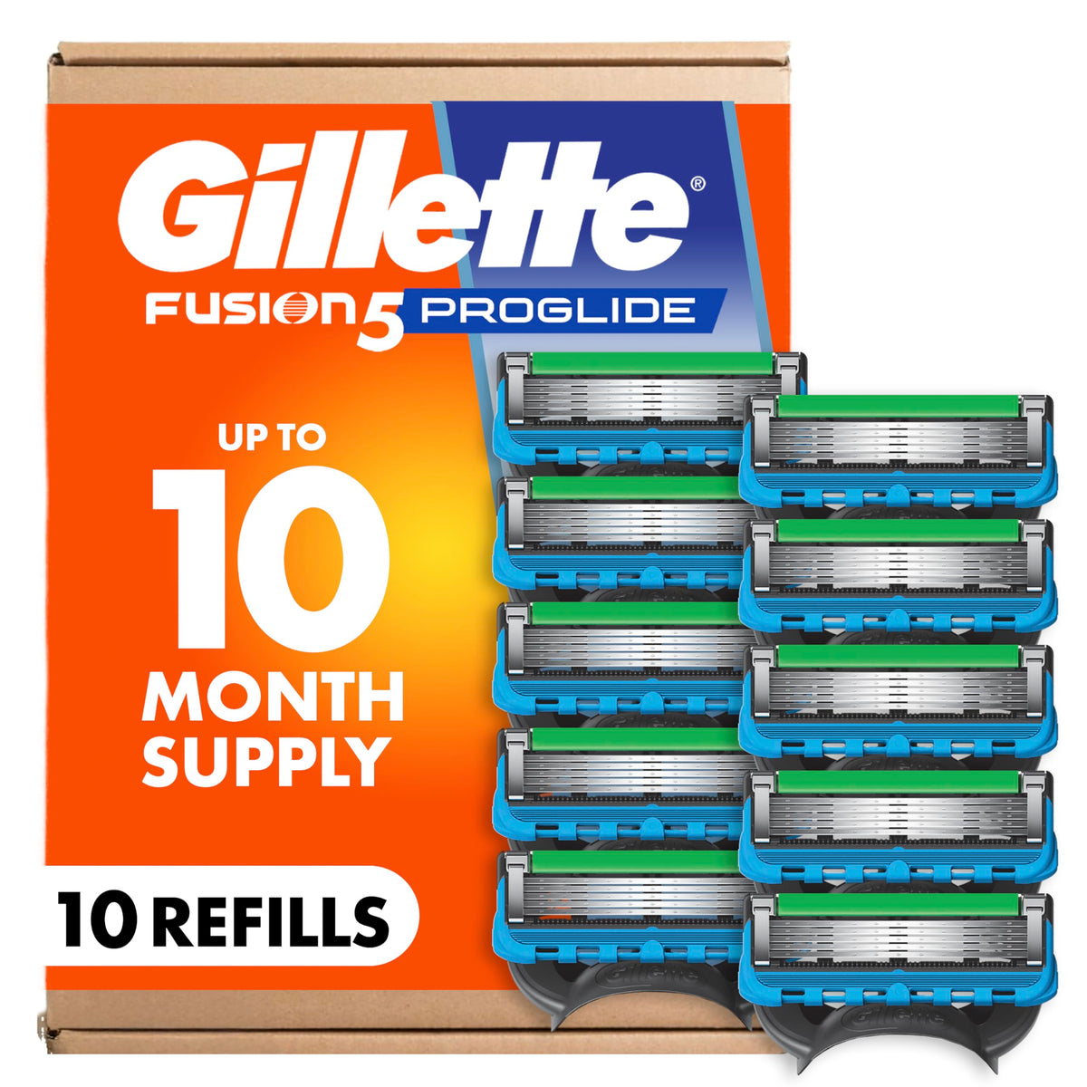 5-Blade Razor Blade Refills with Precision Trimmer, 10 Count B27361