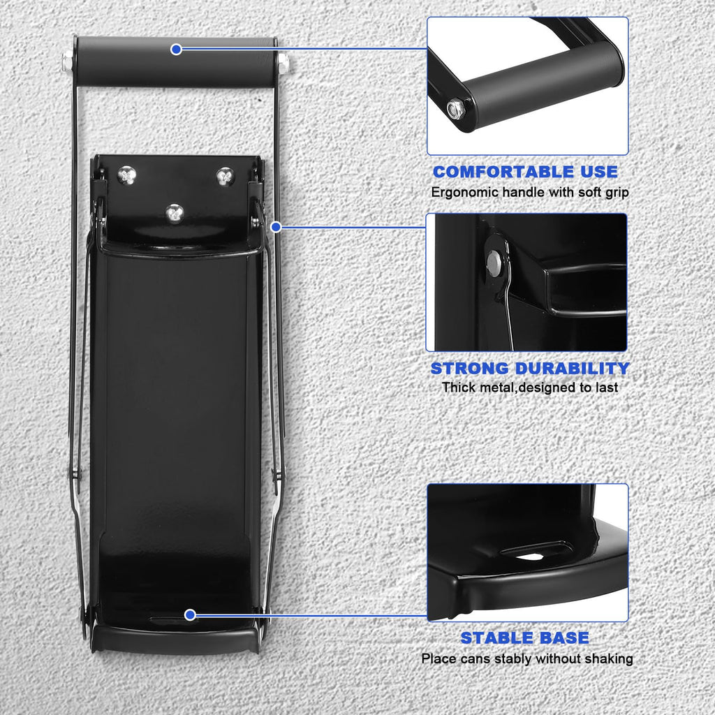 Heavy Duty Wall Mounted Stainless Steel Can Crusher with Built-in Bottle Opener J619855