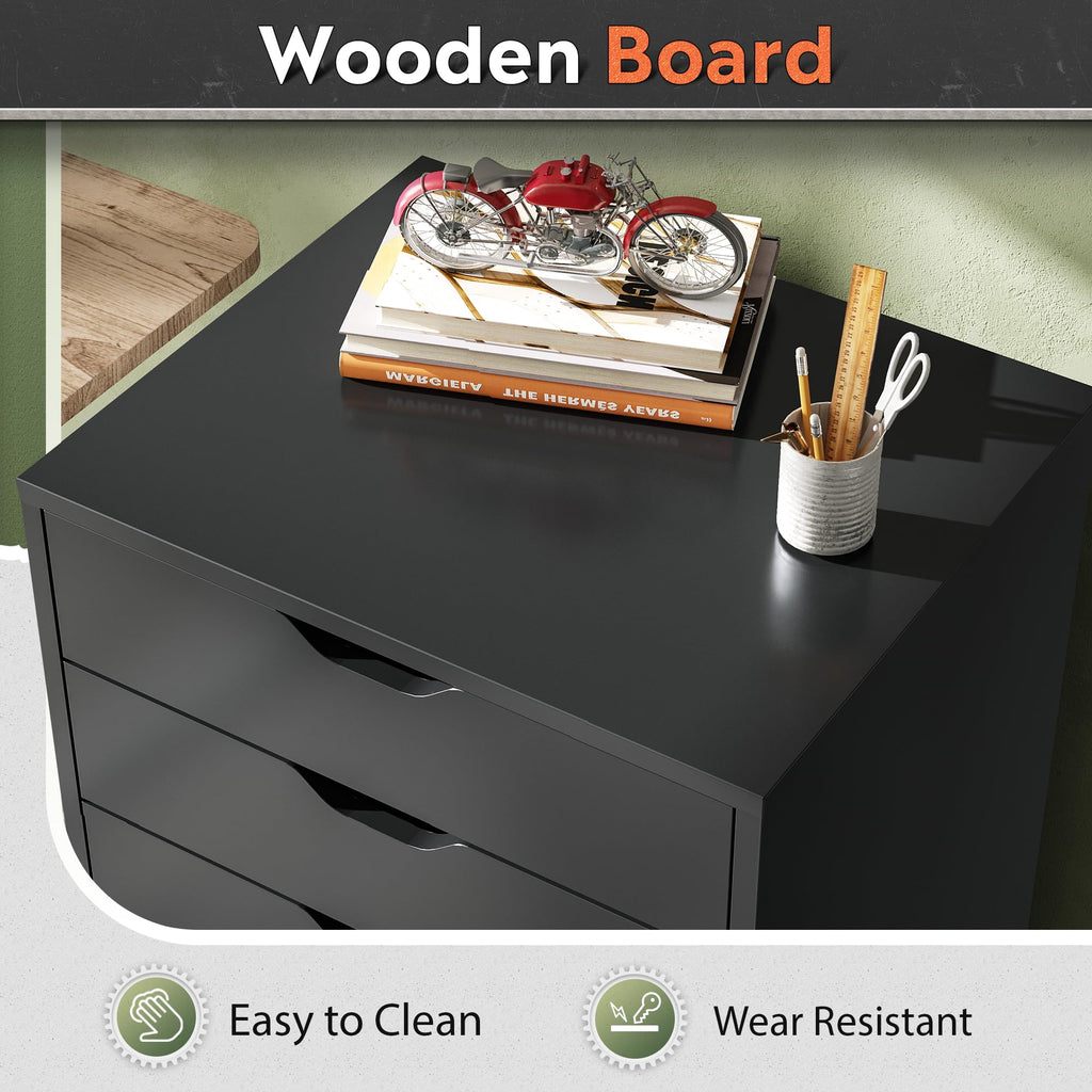 5 Drawer Black Filing Cabinet W5515