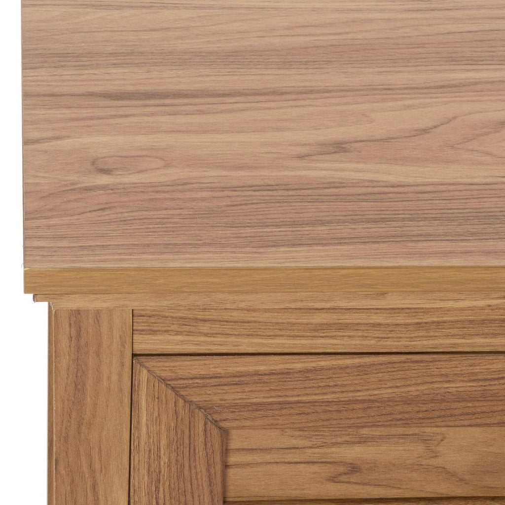 Oak 2-Drawer Console Table with Shelf Storage D350