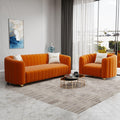 Orange Velvet 2-Piece Sofa K186788